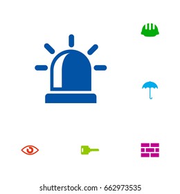Set Of 6 Security Icons Set.Collection Of Open, Insurance, Look And Other Elements.