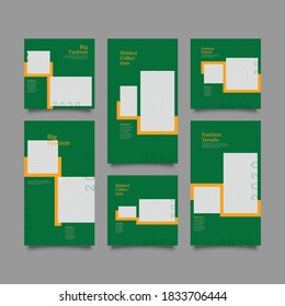 Conjunto 6 de Historias de Redes de Medios Sociales y Fondo de Banner Post-Venta, Aplicación Móvil, Afiche, Plantilla de Smartphone Historia. módulo modificable eps 10 vector