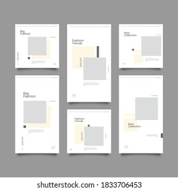 Set 6 of Social Media Network Stories and Post Sale Banner Background, Mobile App, Poster, Smartphone Template Story. editable template eps 10 vector