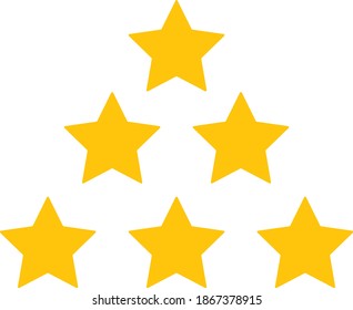 Conjunto de vector escalable de 6 estrellas 