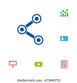 Set Of 6 Trade Icons Set.Collection Of Id, Customer Summary, Like And Other Elements.