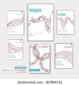 Set of 6 trendy geometric style design brochure cover template mockups, reports for business, visual identity for your business.