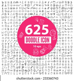 Set of 625 Quality Doodle icon :Medical icons , Media icons , Money icons , Food icons ,Mobile icons  ,Web icons , Holiday icon? Shopping icon/