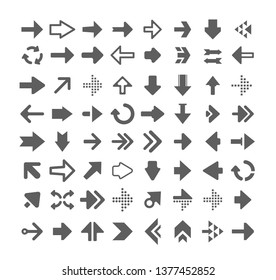 Set of 64 arrow icon