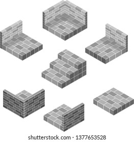 A set of 7 basic tiles that interlock seamlessly to build an isometric dungeon type map. This can be used for tabletop RPG's like D&D to enhance game play and immersion. 