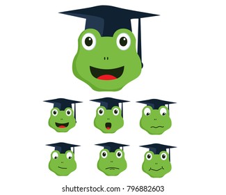 set 7 of frog emoticon