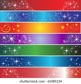 Set of 7 holiday banners