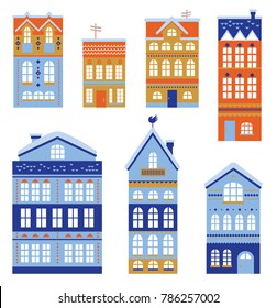 set of 7 houses
