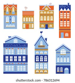 set of 7 houses