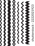 Set of 7 isolated seamless decorative vector edges for design use, Zig-Zags, Chevrons, Shearing, Rick-Rack Patterns for Textiles, Card making and Craft Templates