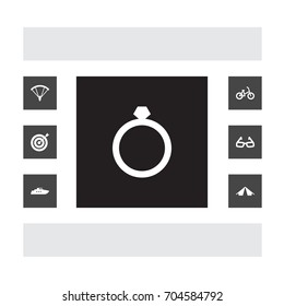 Set Of 7 Lifestyle Icons Set.Collection Of Ship, Education, Tent And Other Elements.