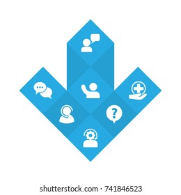Set Of 7 Maintenance Icons Set.Collection Of First-Aid, Undertake, Speaker And Other Elements.