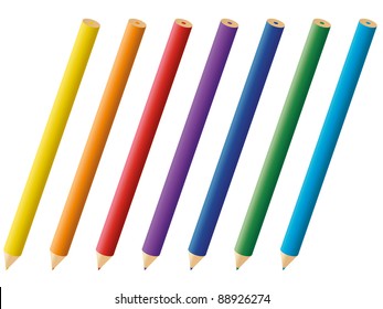 Set of 7 pieces of 3D color pencils
