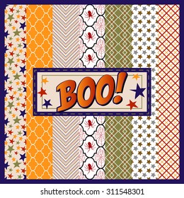 Set of 7 seamless patterns for Halloween