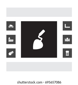 Set Of 7 Structure Icons Set.Collection Of Meter, Catholic, Domicile And Other Elements.