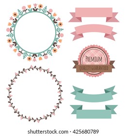 set of 7 vector design elements