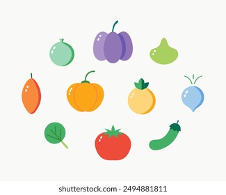 Set of 76 outline icons related to fruits, vegetables and berries. Linear icon collection. Editable stroke. Vector illustration