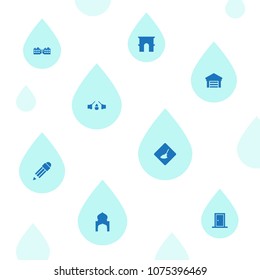 Set of 8 architecture icons set. Collection of arabic, arc, garage and other elements.