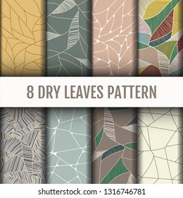 Set 8 Beautiful leaves pattern