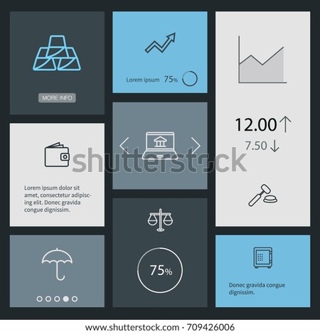 Set Of 8 Budget Outline Icons Set.Collection Of Wallet, Protect, Grow Up And Other Elements.