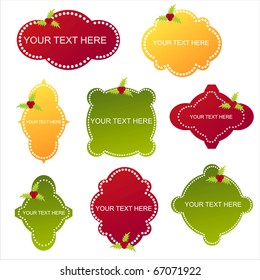 set of 8 christmas banners