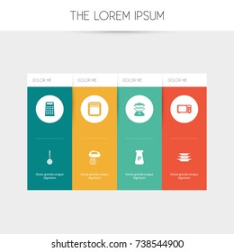Set Of 8 Editable Cook Icons. Includes Symbols Such As Grater, Dishes, Whisk And More. Can Be Used For Web, Mobile, UI And Infographic Design.