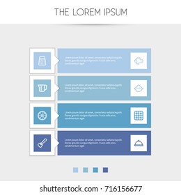 Set Of 8 Editable Cook Outline Icons. Includes Symbols Such As Soup Pot, Fruit, Rasp And More. Can Be Used For Web, Mobile, UI And Infographic Design.