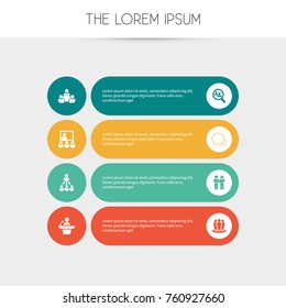 Set Of 8 Editable Cooperation Icons. Includes Symbols Such As Teamwork, Talking Man, Publicity And More. Can Be Used For Web, Mobile, UI And Infographic Design.
