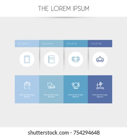 Set Of 8 Editable Education Outline Icons. Includes Symbols Such As Ring, Checklist, Flask And More. Can Be Used For Web, Mobile, UI And Infographic Design.