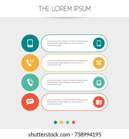 Set Of 8 Editable Phone Icons. Includes Symbols Such As Smartphone, Home Cellphone, Comment And More. Can Be Used For Web, Mobile, UI And Infographic Design.
