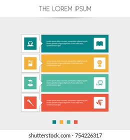 Set Of 8 Editable Teach Icons. Includes Symbols Such As Math Root, Bat, Championship And More. Can Be Used For Web, Mobile, UI And Infographic Design.
