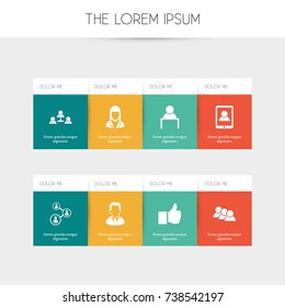 Set Of 8 Editable Trade Icons. Includes Symbols Such As Speech, Like, Staff Structure And More. Can Be Used For Web, Mobile, UI And Infographic Design.