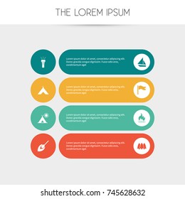 Set Of 8 Editable Travel Icons. Includes Symbols Such As Yacht, Pine, Tabernacle And More. Can Be Used For Web, Mobile, UI And Infographic Design.