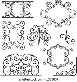 A set of 8 exquisitive and very clean ornamental designs.