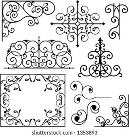 A set of 8 exquisitive and very clean ornamental designs.