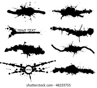 Set of 8 grunge vector