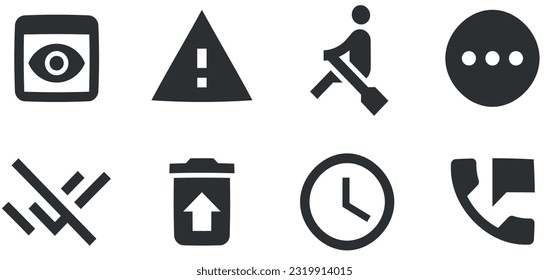 Set of 8 icons Actions. Line icons collection. Set Quality icon. for mobile and web. Big UI icon set in a flat design. UX UI