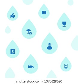 Set of 8 logistic icons set. Collection of important, gps, car and other elements.