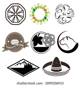 set of 8 logo icons for personal and business use