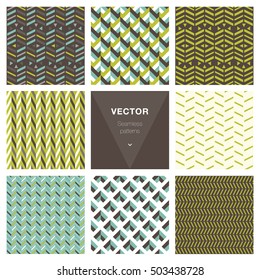 Set of 8 popular geometric patterns.