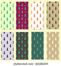 Set of 8 simple Christmas patterns