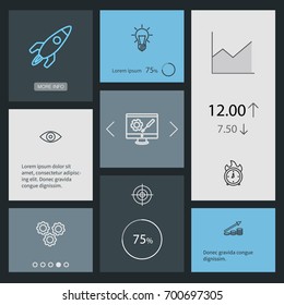Set Of 8 Startup Outline Icons Set.Collection Of Working Process, Startup, Development And Other Elements.