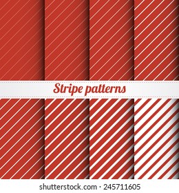 Set of 8 stripe patterns with various density vector
