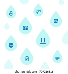Set Of 8 Systematization Icons Set.Collection Of Arrow, Pen, Wagon And Other Elements.