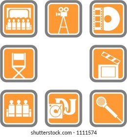 A set of 8 various icons.