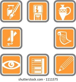 A set of 8 various icons.