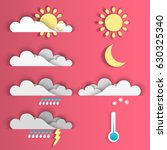 Set of 8 vector weather icons. Set of vector icons depicting some weather conditions.