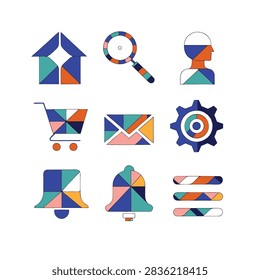 Set of 8 webicons vector illustration