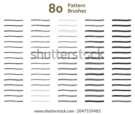 Set of 80 grunge pattern art brushes texture for fabric and textile texture. Created using AI CS6.