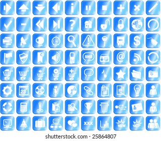 Set of 80 web icons with most common symbols